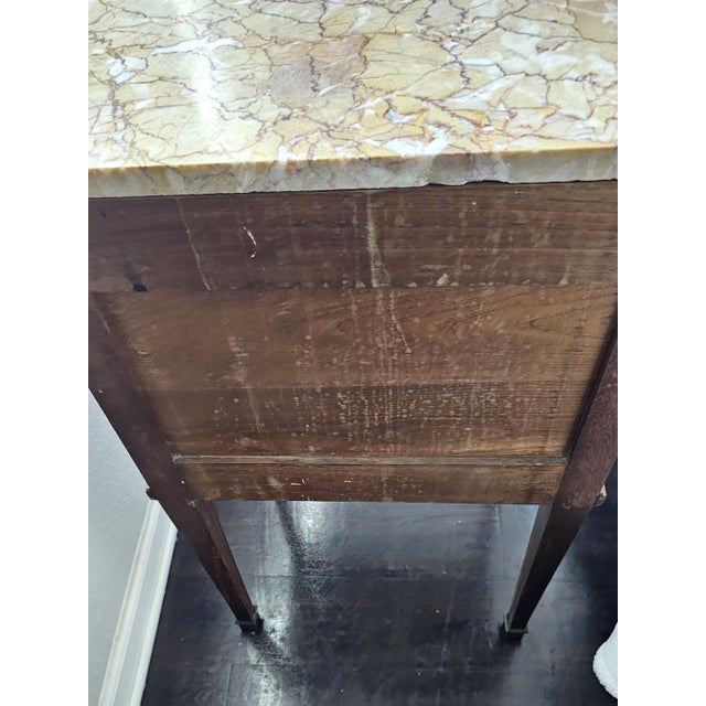 Antique Marble Top Bedside Table For Sale - Image 11 of 12