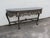 French Painted Black Heavy Carved Marble Top Large Long Console Entry Table 6381 For Sale - Image 10 of 12