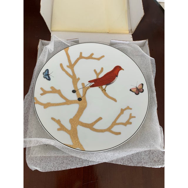 Bernardaud bird of paradise 6 salad plates with box.