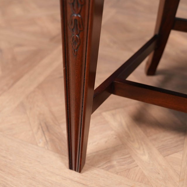 Brown 1990s Nvin0524 Vintage Millinder Set of 4 Shield Back Chairs For Sale - Image 8 of 11