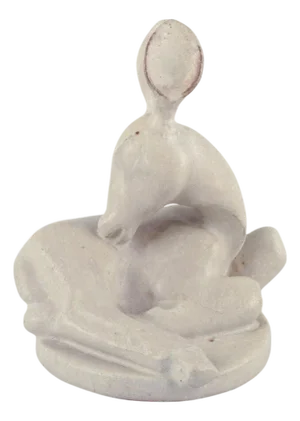 Glazed Ceramic Sculpture of a Fawn from Arne Bang