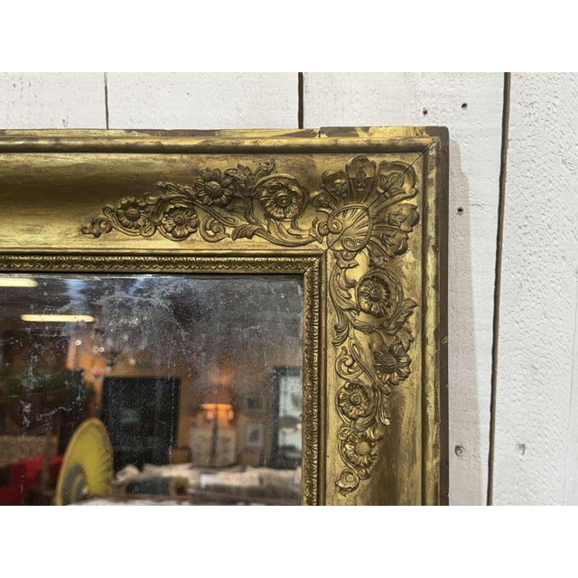 19th Century Mirror in Wood and Gilded Plaster For Sale - Image 3 of 12