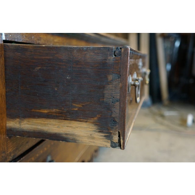 Antique Georgian Period English Oak Welsh Dresser Pewter Cupboard Buffet Hutch For Sale - Image 13 of 18