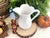 Contemporary 1980's Water Pitcher: White Majolica Cabbage Leaf Design Made in Portugal for Neuwirth, 8.5" HIgh For Sale - Image 3 of 14