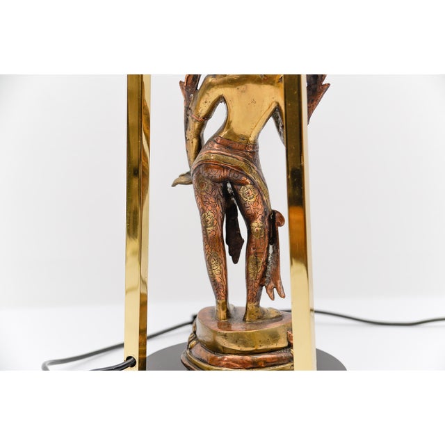 Vintage Tara Buddha Statue Table Lamp, 1960s For Sale - Image 14 of 17