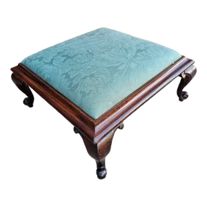 Victorian Mahogany Upholstered Footstool