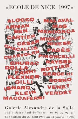 1997 Arman Ecole De Nice Poster