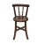 Wood Chinese Handmade Round Brown Stain "Shou" Side Chair W Back For Sale - Image 7 of 7