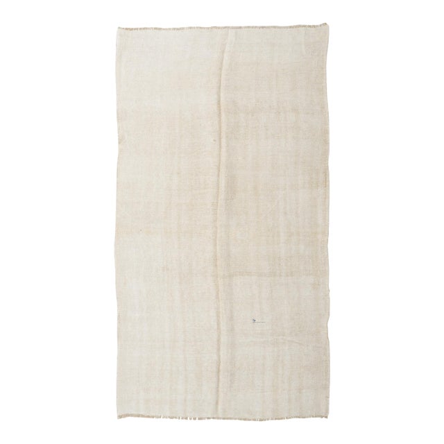 Vintage Modern Hemp Kilim Rug - 5`3″ X 10`0″ Ft. For Sale