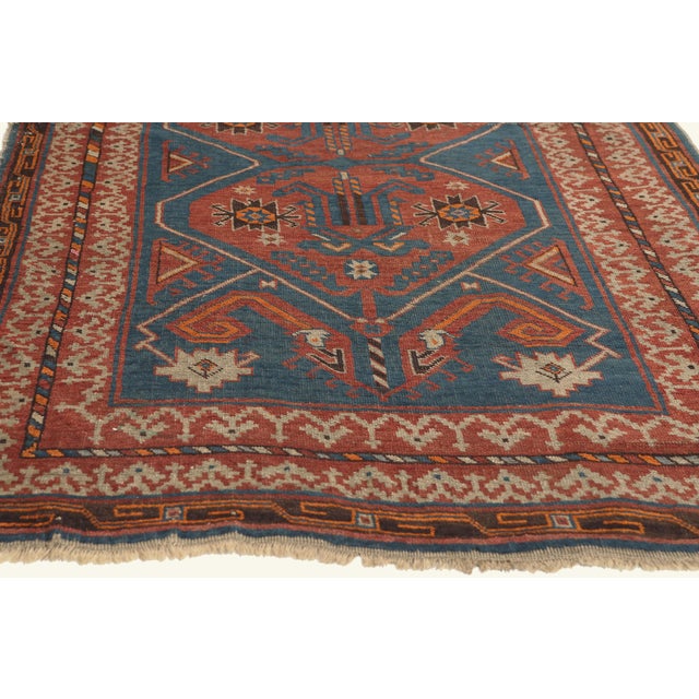 Late 19th Century Caucasian Kazak Rug, 03'06 X 05'08 For Sale - Image 4 of 10