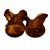 A pair of hand turned and carved sculptural wood vessels with live edge raw rims. Handmade by renowned artist Arturo...