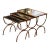 Set of 3 Early 20th Century French Art Deco Gilt Iron Nesting Tables For Sale