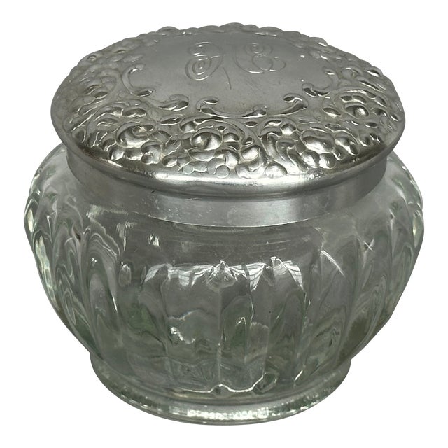 Houbigant Glass Vanity Jar For Sale