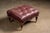 Burgundy Vintage Humidor Armchair and Rolling Ottoman Set in Burgundy For Sale - Image 8 of 17