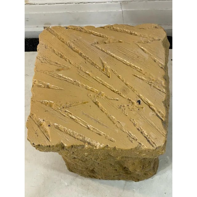 Modern 1970s Modernist Brutalist Plaster Rock form Table in the Manner of Giacometti For Sale - Image 3 of 5