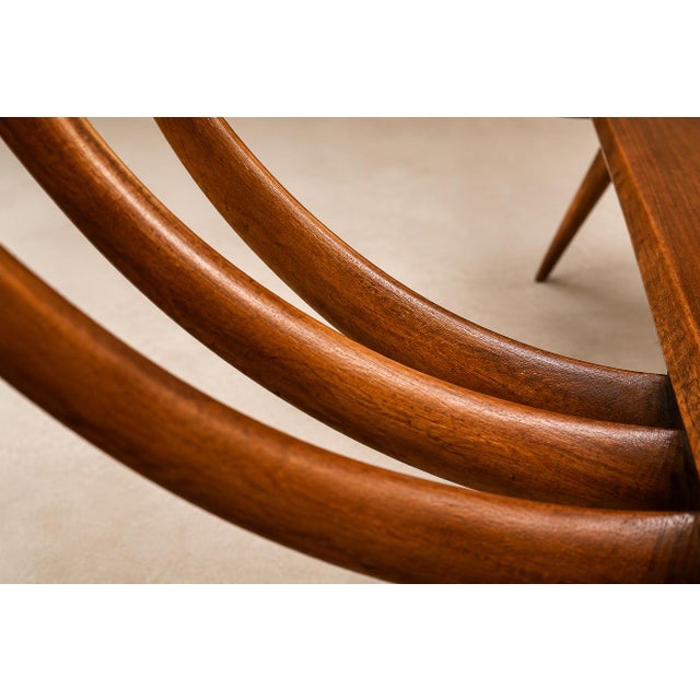 Brazilian Modern Coffee Table in Caviúna Wood & Glass, Giuseppe Scapinelli, Brazil, 1950s For Sale - Image 10 of 18
