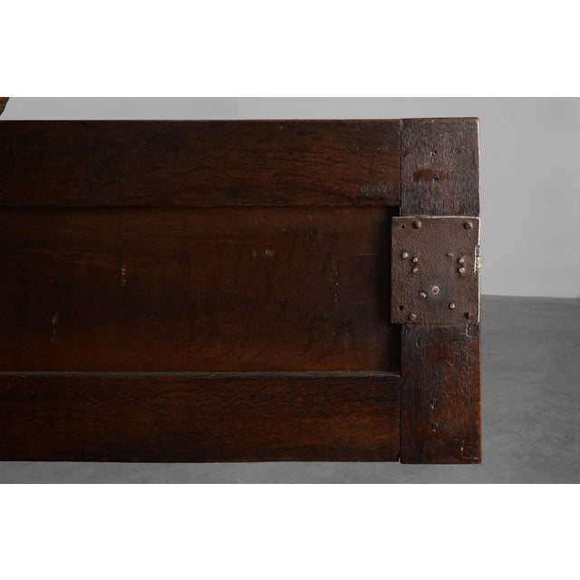 17th Century Renaissance Belgian Oak Cabinet with Concealed Lock For Sale - Image 11 of 18