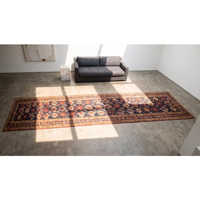19th Century W. Persian Kurdish Carpet ( 2'6" x 16' - 76 x 488 ) For Sale - Image 12 of 13