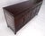 Late 20th Century Asian Mid Century Modern Carved 4 Doors 3 Drawers Credenza Dark Solid Teak MINT For Sale - Image 5 of 16