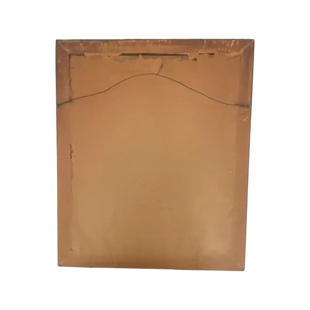 Antique French Dressing Room, Boudoir Engraving Original Marbelized Frame, Paris, Circa 1900 For Sale - Image 9 of 11