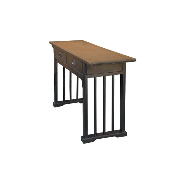 Chinese Chinese Dark Brown Black Huali Rosewood Plain Ming Style Altar Table For Sale - Image 3 of 12