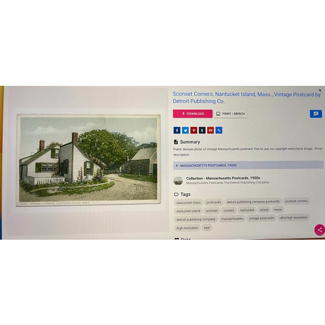 Gray Sconset Corners, Nantucket 1962 Framed Drawing For Sale - Image 8 of 8