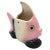 1950s Mid-Century California Pottery Pink & Black Ceramic Angel Fish Pocket Planter For Sale - Image 5 of 6