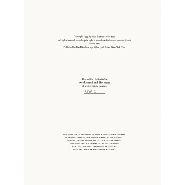 Printmaking Materials "Bowling Green" 1939 New York Etching by Anton Schutz For Sale - Image 7 of 7