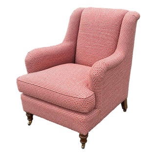 O’Henry House Rolled Arm George Smith Style Upholstered Chair For Sale