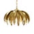 Metal Matthew Izzo Home Fifi Antique Brass Palm Leaf Pendant Light For Sale - Image 7 of 7
