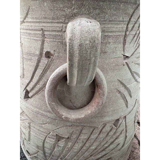 Triangular Terracotta Jar with Engravings For Sale - Image 10 of 14