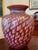 Beautiful, large,hand‑blown contemporary art glass vase by Lundberg Studios, titled “Amethyst Murano Magnum,” numbered...