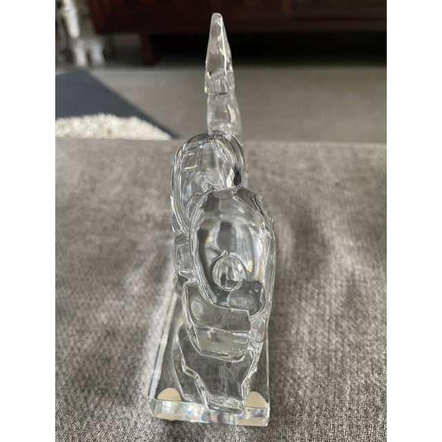 Baccarat Baccarat Crystal Grazing Deer Figurine For Sale - Image 4 of 6