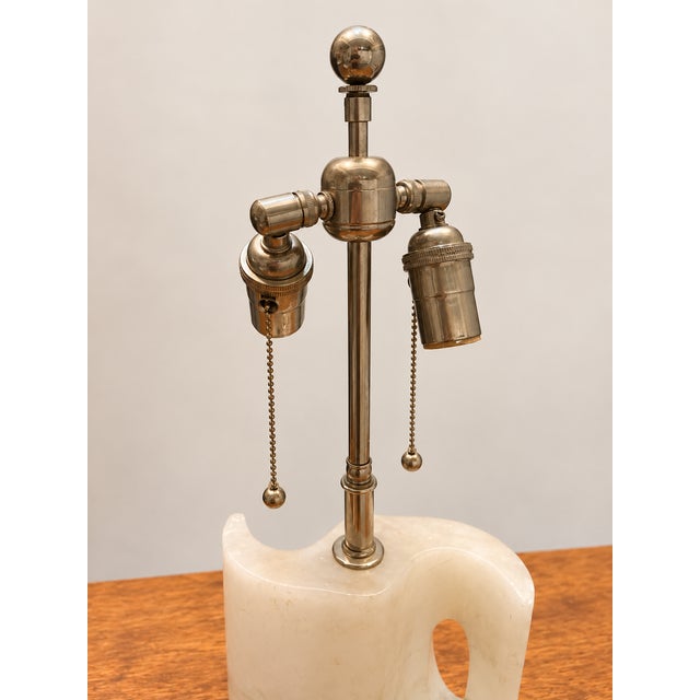 1960s Sculptural Alabaster Table Lamp For Sale In Los Angeles - Image 6 of 9
