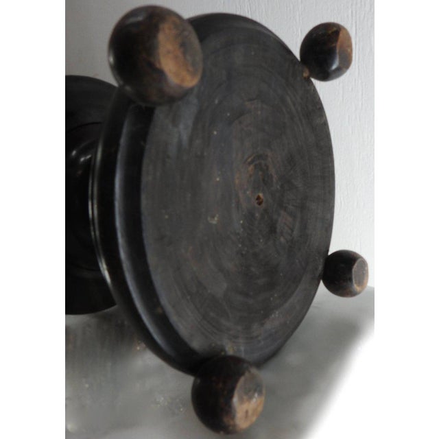 This is a unique Dutch tea bucket with turned banister and barley-twist spindles. The rustic piece features a dark brown...