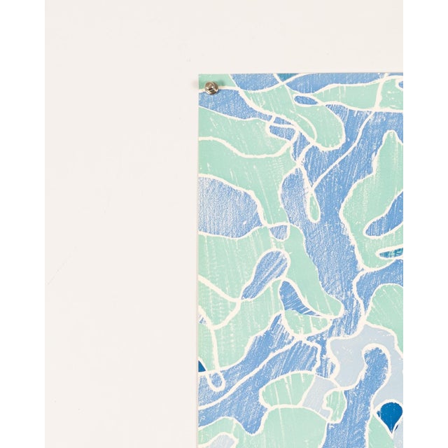Blue Munich 1972 Olympic Games Poster in the style of David Hockney, 1971 For Sale - Image 8 of 9