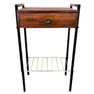 Vintage Side Table with Drawer, 1950s For Sale