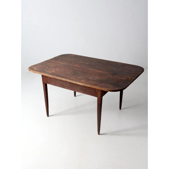 Antique Wooden Plank Top Table For Sale - Image 4 of 13