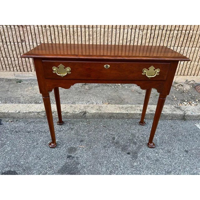Mid 20th Century Mid 20th Century Statton Furniture Queen Anna Style Solid Cherry Console Table For Sale - Image 5 of 12