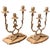 French Louis XVI Style '19th Century' Three Scroll Arm Candelabras - a Pair For Sale