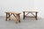 Brown Antique French Rustic Oak Trestle Bench, 1890s For Sale - Image 8 of 14