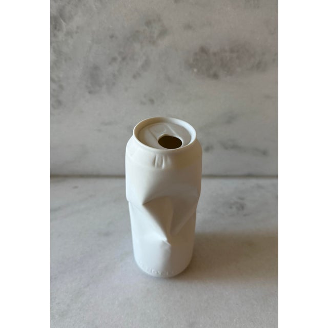 Contemporary Post-Modern Rosenthal Germany "Do Not Litter" Bisque Porcelain Can Vessel For Sale - Image 3 of 10