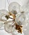 Mid-Century Modern Mid-Century Modern Brass and Bubble Glass 10-Light Chandeliers, 1970s For Sale - Image 3 of 4