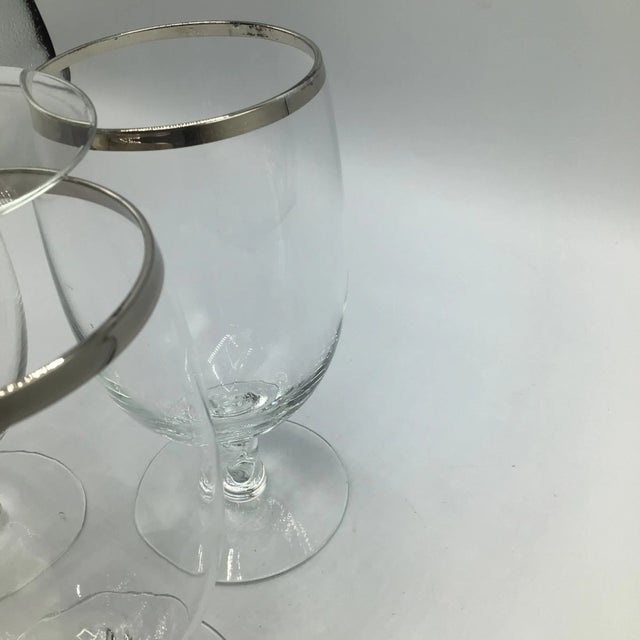 1960s Platinum Rim Cocktail Glasses-Set of 4 For Sale - Image 5 of 12