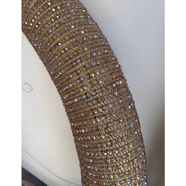 Stunning RH Crystal Halo Clear Round Chandelier in excellent condition. This statement piece features thousands of hand-...