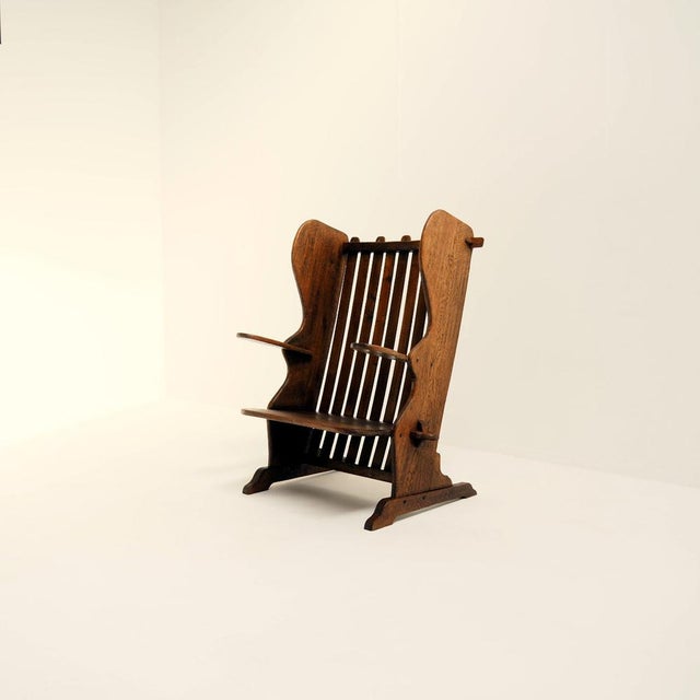 Antique Dutch Arts and Crafts Oak Hall Bench, 1890s For Sale - Image 9 of 14
