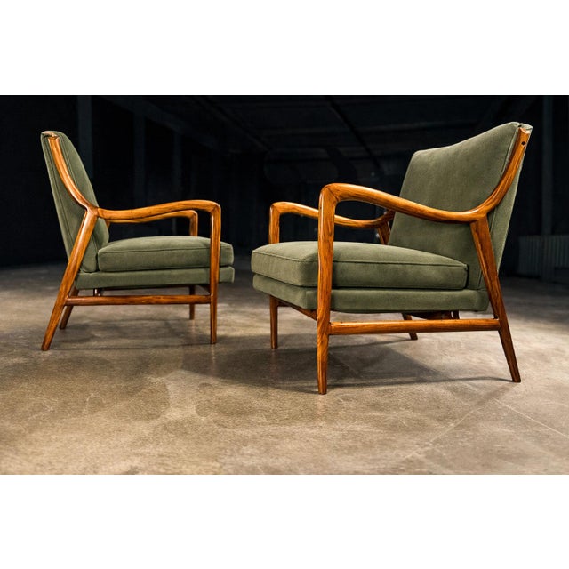 Pair of Sculptural Armchairs by Giuseppe Scapinelli in Caviúna Wood & Mohair, Brazil, 1950s For Sale - Image 14 of 15
