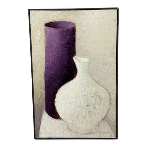 Still Life Painting of Vase and Jug by Ramon Prats, 1971