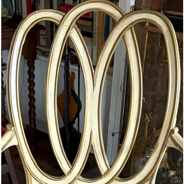 Mid Century French Style Ribbon Back Arm Chair For Sale In New York - Image 6 of 10