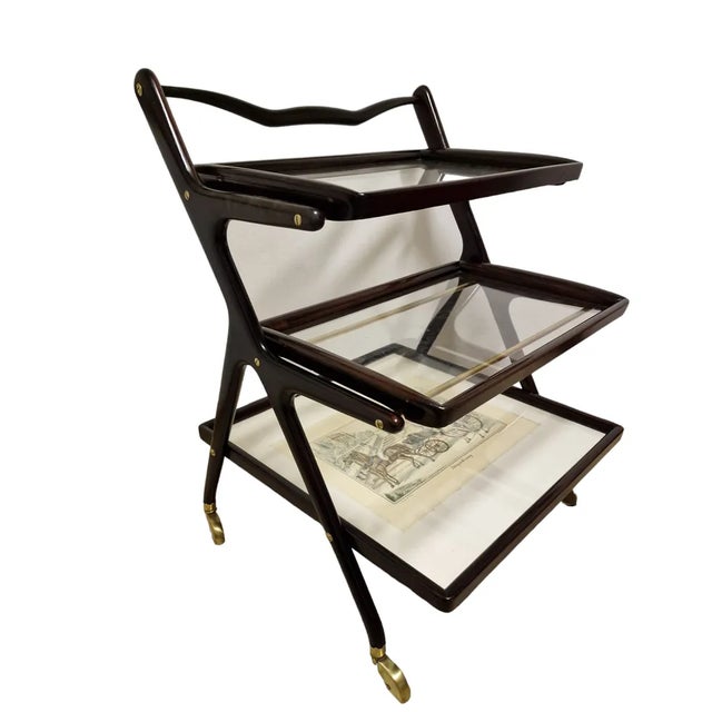 Wooden Trolley by Ico & Luisa Parisi, 1960s For Sale - Image 13 of 13